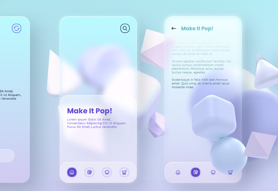 Glassmorphism – The latest trend in user interface for apps 3